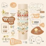 10500PCS Clay Beads Bracelet Making Kit | 3 Boxes Letter Beads Charms & Elastic String Set - Image 2
