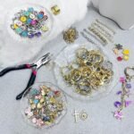 430PCS Keychain Making Kit | Lip Gloss Charm Set with Clips Chains Jump Rings DIY