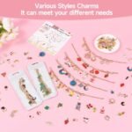 342PCS Gold Charm Bracelet Making Kit | Paperclip Chain Set with Charms Jump Rings & Tools - Image 4