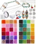 24000PCS Bead Loom Kit for Adults | 48 Color Seed Beads Jewelry Making Set - Image 2