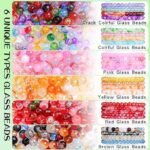 3600PCS Chakra Glass Beads Kit | 6mm Crystal Beads for DIY Bracelet Making - Image 4