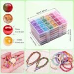 3600PCS Chakra Glass Beads Kit | 6mm Crystal Beads for DIY Bracelet Making - Image 2