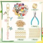 189PCS Keychain Making Kit | DIY Charm Set with Clips Chains Jump Rings & Pliers - Image 3
