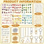922PCS Lip Gloss Keychain Making Kit | DIY Charm Set with Clips Chains Charms & Pliers - Image 2