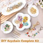 922PCS Lip Gloss Keychain Making Kit | DIY Charm Set with Clips Chains Charms & Pliers - Image 4