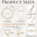 440PCS Lip Gloss Keychain & Jewelry Kit | Gold Paperclip Chain Charms DIY Set - Image 2
