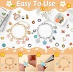 486PCS Charm Bracelet Making Kit | Gold Silver Bangles with Charms Jump Rings & Pliers - Image 7