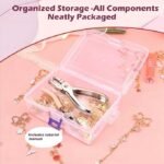 400PCS Lip Gloss Keychain Making Kit | Pink Charms, Chains, Tools for DIY Accessories - Image 5