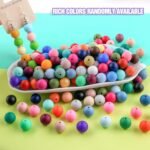 150PCS Mixed Color Silicone Beads | 15mm Round Beads for Keychains & DIY Crafts - Image 4