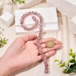 40PCS Gold Sand Lampwork Glass Beads | 10mm Pearl Pink Flower Beads for Jewelry Making - Image 5