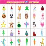 1500PCS Pony Beads Keychain Making Kit | Bead Pets Craft Set with 30 Designs - Image 6