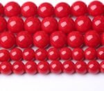 90PCS Red Glass Spacer Beads | 4mm Round Loose Beads for Jewelry Making