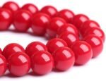 90PCS Red Glass Spacer Beads | 4mm Round Loose Beads for Jewelry Making - Image 3