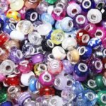 100PCS Large Hole European Beads | Mixed Lampwork Spacer Beads for Jewelry Making