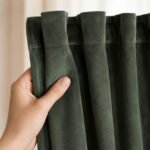 Swan Velvet Italian Fabric Curtain, Blackout Velvet Curtain Panels for living room, Custom Drapery for Bedroom, Kids Blackout Curtains - Image 4