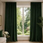 Swan Velvet Italian Fabric Curtain, Blackout Velvet Curtain Panels for living room, Custom Drapery for Bedroom, Kids Blackout Curtains - Image 9