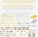 571PCS Charm Bracelet Making Kit | Gold Silver Chains Charms Box & Gift Bags Set