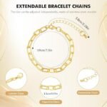 571PCS Charm Bracelet Making Kit | Gold Silver Chains Charms Box & Gift Bags Set - Image 3