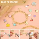 571PCS Charm Bracelet Making Kit | Gold Silver Chains Charms Box & Gift Bags Set - Image 4