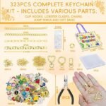 323PCS Lip Gloss Keychain Making Kit | DIY Charm Set with Hooks Rings Chains & Tools - Image 2