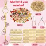 270PCS Lip Gloss Keychain Making Kit | Large DIY Charm Set for Bag Charms & Jewelry - Image 2