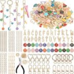 404PCS Lip Gloss Keychain Making Kit | DIY Charm Set with Hooks Rings Chains & Clasps