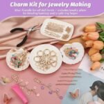 404PCS Lip Gloss Keychain Making Kit | DIY Charm Set with Hooks Rings Chains & Clasps - Image 4