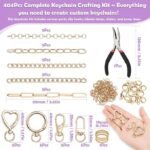 404PCS Lip Gloss Keychain Making Kit | DIY Charm Set with Hooks Rings Chains & Clasps - Image 3