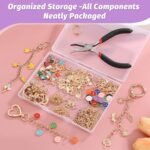 404PCS Lip Gloss Keychain Making Kit | DIY Charm Set with Hooks Rings Chains & Clasps - Image 6