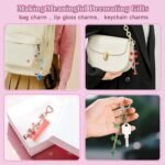 Lip Gloss Keychain Making Kit | 352PCS DIY Charm Set with Clips, Pliers, Gift Bag - Image 5