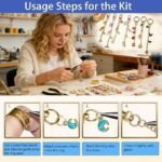 428PCS Lip Gloss Keychain Making Kit | DIY Charm Set with Hooks Rings Chains & Pliers - Image 2
