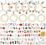 173PCS Gold Charm Bracelet Making Kit | DIY Chain Set with Charms Rings & Pliers