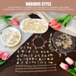450PCS Charm Bracelet Making Kit | Paperclip Chain Set with Charms Letter Pendants - Image 5
