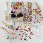 500PCS DIY Keychain Making Kit | Beaded Bag Charm Set with Letter Beads & Pendants