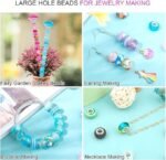 Sky Blue Large Hole Spacer Beads | European Craft Beads for Jewelry Making - Image 3