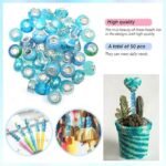 50PCS Blue European Large Hole Beads | Resin Rhinestone Spacer Beads for Jewelry Making - Image 6