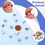 100PCS Ceramic Porcelain Beads | 8mm Multicolor Flower Spacer Beads for Jewelry Making - Image 4