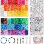 4000PCS Pony Beads Bracelet Kit | 48 Colors Kandi & Letter Beads