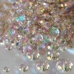 800PCS Crystal Glass Beads Kit | 4 6 8 10mm Silver Champagne Jewelry Making