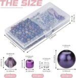 900PCS Glass Beads Bracelet Making Kit | Round Bicone Seed Rock Beads Pendant Set - Image 2