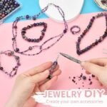 900PCS Glass Beads Bracelet Making Kit | Round Bicone Seed Rock Beads Pendant Set - Image 4