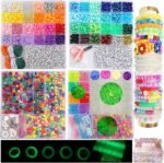 2500PCS Pony Beads Kit | 96 Colors UV Glow Alphabet Beads Bracelet Making Set