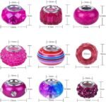 200PCS European Large Hole Beads | Rainbow Rhinestone Spacer Beads for Jewelry Making - Image 3