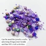 Light Purple Glass & Resin Beads Mix | Multi Size Spacer Beads for Jewelry Making - Image 5
