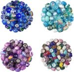 European Large Hole Beads | Purple Lake Blue Rhinestone Spacer Beads for Jewelry Making - Image 2