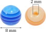 100PCS 8mm Striped Resin Beads | Clear Mixed Color Spacer Beads for Jewelry Making - Image 2
