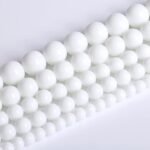 6mm Natural White Porcelain Agate Beads | 66PCS Round Stone Beads for Jewelry Making