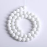 6mm Natural White Porcelain Agate Beads | 66PCS Round Stone Beads for Jewelry Making - Image 5