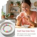 200PCS AB Color Cube Beads | 8mm Iridescent Acrylic Square Beads for Jewelry Making - Image 5