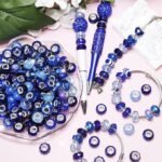 100PCS Dark Blue Large Hole Beads | European Spacer Beads for Jewelry Making - Image 3